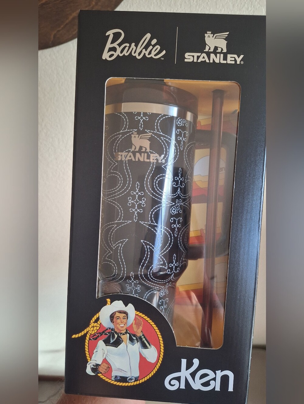 Stanley Barbie Collabiration Ken Black Patterned Insulated Tumbler